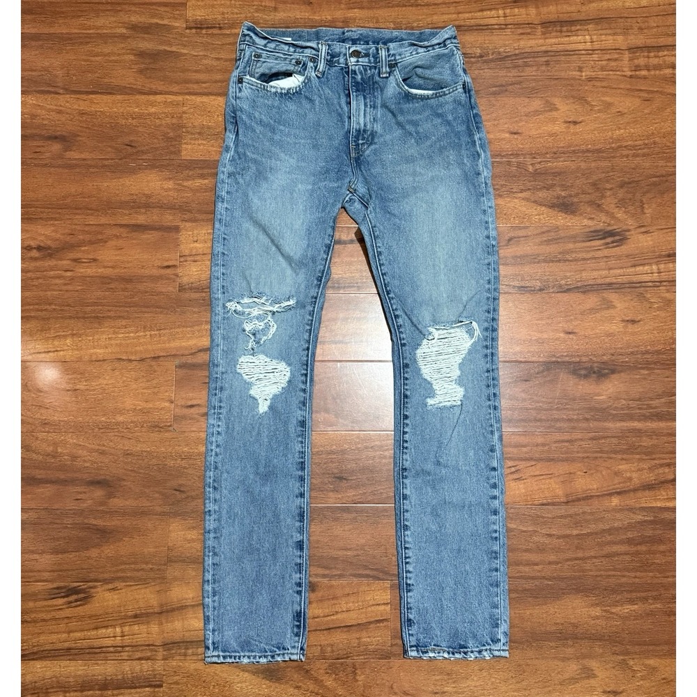 Levi's 505 C Slim Straight Distressed Jeans Men's 31x32 Blue Denim Pants